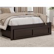 AFI Underbed Accessory Modern Wood Full Foot Drawer in Espresso