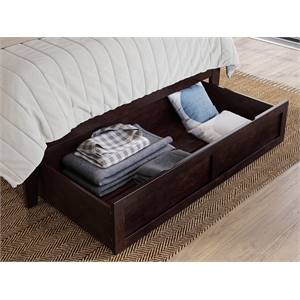 AFI Underbed Accessory Modern Wood Full Foot Drawer in Espresso