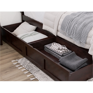 AFI Underbed Drawers Twin XL/Queen/King Wood Drawers in Espresso (Set of 2)