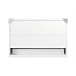 Northfield Queen Solid Wood Modern Murphy Bed Chest with Mattress in White