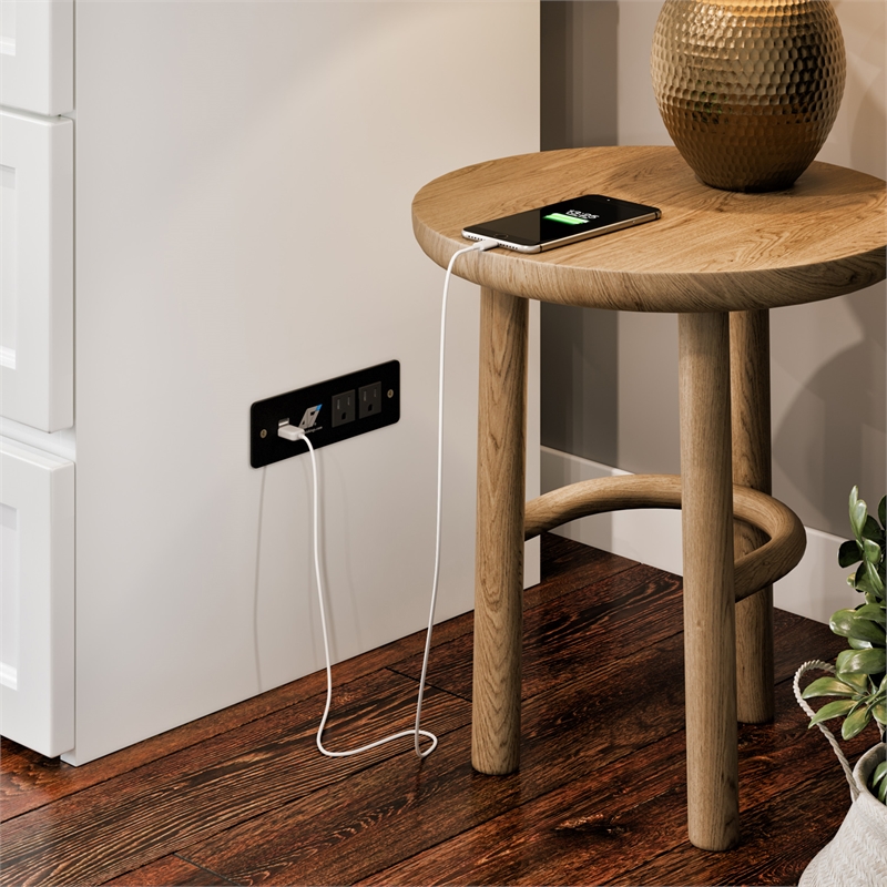 Northfield Queen Solid Wood Modern Murphy Bed Chest with Mattress in White