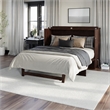 Northfield Queen Solid Wood Modern Murphy Bed Chest with Mattress in Burnt Amber