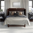 Northfield Queen Solid Wood Modern Murphy Bed Chest with Mattress in Burnt Amber