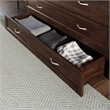 Northfield Queen Solid Wood Modern Murphy Bed Chest with Mattress in Burnt Amber