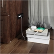 Northfield Queen Solid Wood Modern Murphy Bed Chest with Mattress in Burnt Amber