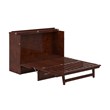 Northfield Queen Solid Wood Modern Murphy Bed Chest with Mattress  in Walnut