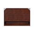 Northfield Queen Solid Wood Modern Murphy Bed Chest with Mattress  in Walnut