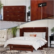 Northfield Queen Solid Wood Modern Murphy Bed Chest with Mattress  in Walnut