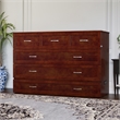 Northfield Queen Solid Wood Modern Murphy Bed Chest with Mattress  in Walnut
