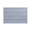 Northfield Queen Solid Wood Modern Murphy Bed Chest with Mattress in Driftwood