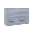 Northfield Queen Solid Wood Modern Murphy Bed Chest with Mattress in Driftwood