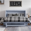 Northfield Queen Solid Wood Modern Murphy Bed Chest with Mattress in Driftwood