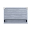 Northfield Queen Solid Wood Modern Murphy Bed Chest with Mattress in Driftwood