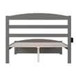 AFI Warren Solid Wood Full Bed with Footboard and USB Charging Station in Gray