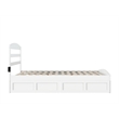 AFI Warren Solid Wood Queen Bed w/ Footboard & 2 Drawers in White