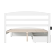 AFI Warren Solid Wood Queen Bed w/ Footboard & 2 Drawers in White