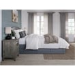 AFI Warren Solid Wood Queen Bed w/ Footboard & 2 Drawers in Gray