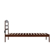 AFI Warren Solid Wood Traditional Twin XL Bed with USB Charger in Walnut
