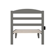 AFI Warren Solid Wood Traditional Twin Bed with USB Charger in Gray