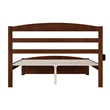 AFI Warren Solid Wood Queen Bed with USB Charging Station w/ Footboard in Walnut