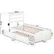 AFI Warren Solid Wood Twin Bed w/ Footboard & Twin Trundle in White