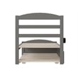 AFI Warren Solid Wood Twin Bed w/ Footboard & Twin Trundle in Gray