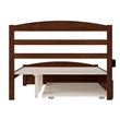 AFI Warren Solid Wood Full Bed w/ Footboard & Twin Trundle in Walnut