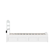 AFI Warren Solid Wood Twin Bed w/ Footboard & 2 Drawers in White