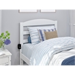 AFI Warren Solid Wood Twin Extra Long Bed w/ Footboard in White