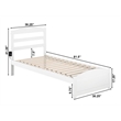 AFI Warren Solid Wood Twin Extra Long Bed w/ Footboard in White