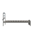 AFI Warren Solid Wood Twin Extra Long Bed w/ Footboard in Gray