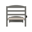 AFI Warren Solid Wood Twin Extra Long Bed w/ Footboard in Gray
