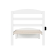 AFI Warren Solid Wood Twin Bed with Footboard and USB Charger in White