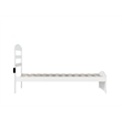 AFI Warren Solid Wood Twin Bed with Footboard and USB Charger in White