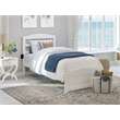 AFI Warren Solid Wood Twin Bed with Footboard and USB Charger in White