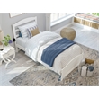 AFI Warren Solid Wood Twin Bed with Footboard and USB Charger in White