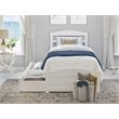 AFI Warren Solid Wood Twin Bed w/ Footboard & Drawers in White