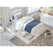 AFI Warren Solid Wood Twin Bed w/ Footboard & Drawers in White