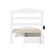 AFI Warren Solid Wood Twin Bed w/ Footboard & Drawers in White