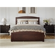 AFI Warren Solid Wood Queen Bed w/ Footboard & 2 Drawers in Walnut