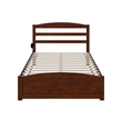 AFI Warren Solid Wood Traditional Full Bed with Footboard in Walnut