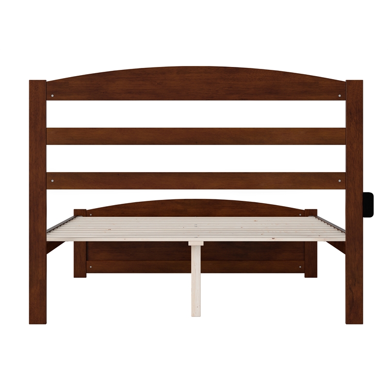 AFI Warren Solid Wood Traditional Full Bed with Footboard in Walnut