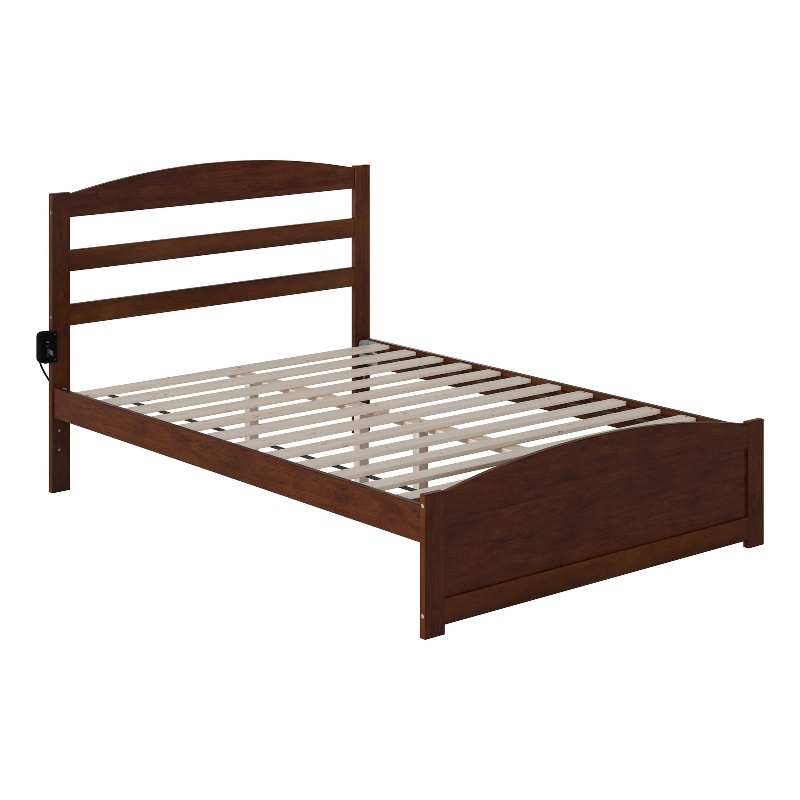 AFI Warren Solid Wood Traditional Full Bed with Footboard in Walnut
