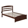 AFI Warren Solid Wood Traditional Full Bed with Footboard in Walnut