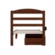 AFI Warren Solid Wood Twin Extra Long Bed w/ 2 Drawers in Walnut
