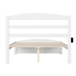 Warren Solid Wood Full Bed with Footboard and USB Charging Station in White