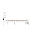 Warren Solid Wood Full Bed with Footboard and USB Charging Station in White