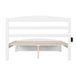 AFI Warren Solid Wood Queen Bed with Footboard and USB Charger in White