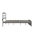 AFI Warren Solid Wood Queen Bed with Footboard and USB Charger in Gray
