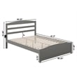 AFI Warren Solid Wood Queen Bed with Footboard and USB Charger in Gray